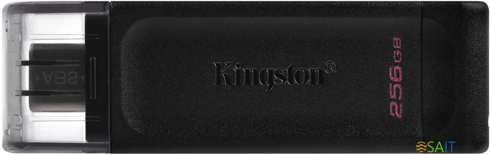 Флеш Диск Kingston 256Gb DataTraveler 70 Type-C DT70/256GB USB3.2 черный