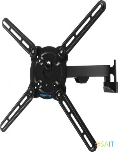 Кронштейн для телевизора Kromax ATLANTIS-10 серый 22"-65" макс.40кг настенный поворот и наклон