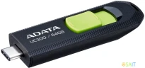 Флеш Диск A-Data 64Gb Type-C UC300 ACHO-UC300-64G-RBK/GN USB3.2 черный/зеленый