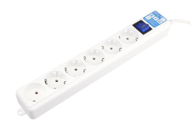 Фильтр-удлинитель Power Cube PRO, 5,0 м 6 розеток, LC контур, 16А/3,5кВт POWERCUBE SPL6-16-P-5M