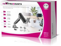 Кронштейн для мониторов Ultramounts UM717 серебристый 17"-49" макс.18кг крепление к столешнице поворот и наклон