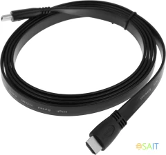 Кабель аудио-видео High Speed ver.1.4 Flat HDMI (m)/HDMI (m) 2м. черный