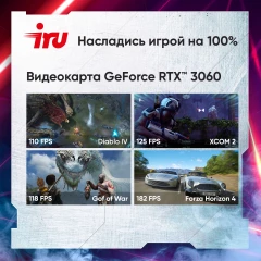 Ноутбук IRU Калибр 17ALC Core i5 12500H 32Gb SSD512Gb NVIDIA GeForce RTX 3060 6Gb 17.3" IPS FHD (1920x1080) noOS black WiFi BT Cam 3465mAh (1990888)