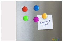 Магнит Buro для досок пластик ассорти d30мм круглый (упак.:5шт)