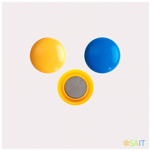 Магнит Buro для досок пластик ассорти d30мм круглый (упак.:5шт)