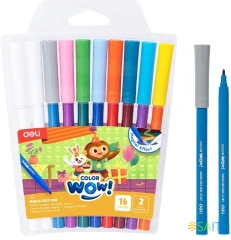 Фломастеры Deli EC167 Colorwow ПВХ с подвесом (8шт.)