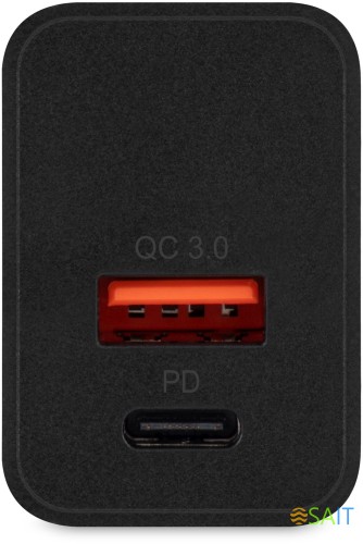 Сетевое зар./устр. Digma DGW2D 20W 3A+1A (PD+QC) USB-C/USB-A универсальное черный (DGW2D0F110BK)