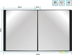 Папка с 60 прозр.вклад. Silwerhof Eco A4 пластик 0.7мм черный