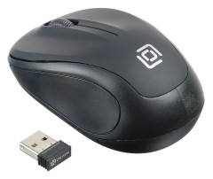 Мышь Оклик 665MW черный оптическая 1600dpi беспров. USB для ноутбука 3but (1025130)