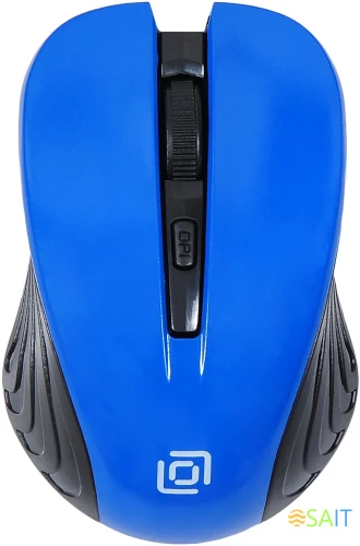 Мышь Оклик 545MW черный/синий оптическая 1600dpi беспров. USB для ноутбука 4but (368630)