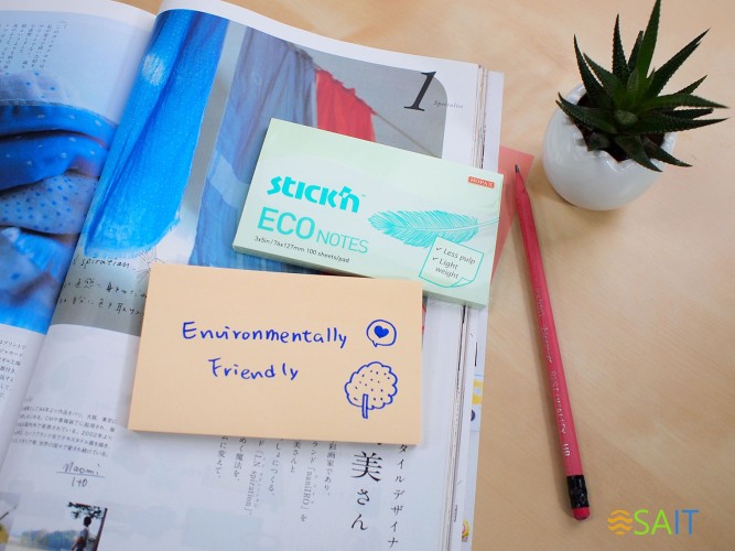 Блок самоклеящийся бумажный Stick`n ECO 21746 76x76мм 100лист. 60г/м2 пастель розовый