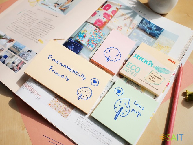 Блок самоклеящийся бумажный Stick`n ECO 21746 76x76мм 100лист. 60г/м2 пастель розовый