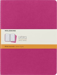 Блокнот Moleskine CAHIER JOURNAL CH021D17 XLarge 190х250мм обложка картон 120стр. линейка розовый неон (3шт)