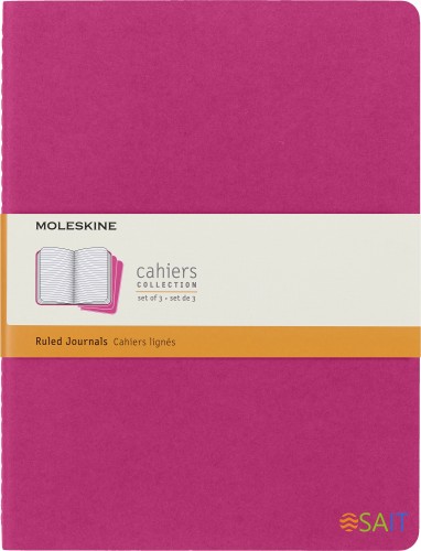 Блокнот Moleskine CAHIER JOURNAL CH021D17 XLarge 190х250мм обложка картон 120стр. линейка розовый неон (3шт)