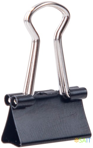 Зажимы Deli E38566 металл 15мм черный (упак.:12шт) картонная коробка