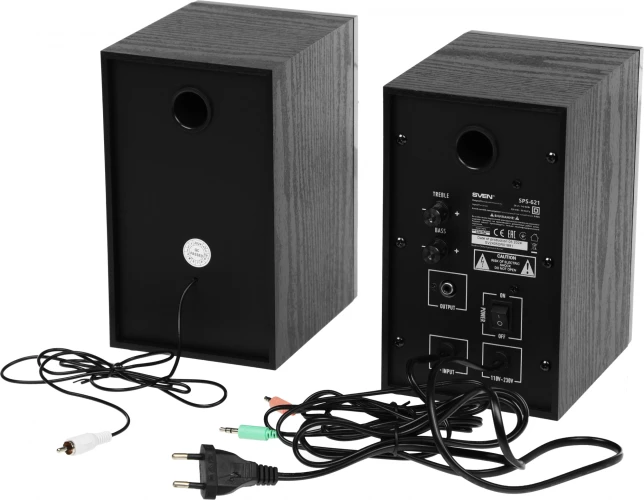 Колонки Sven SPS-621 2.0 черный 28Вт BT