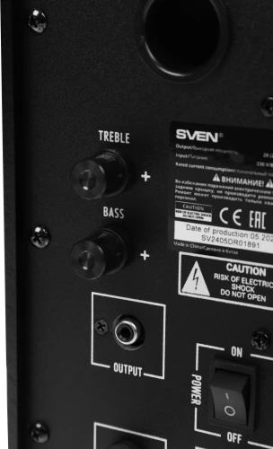 Колонки Sven SPS-621 2.0 черный 28Вт BT