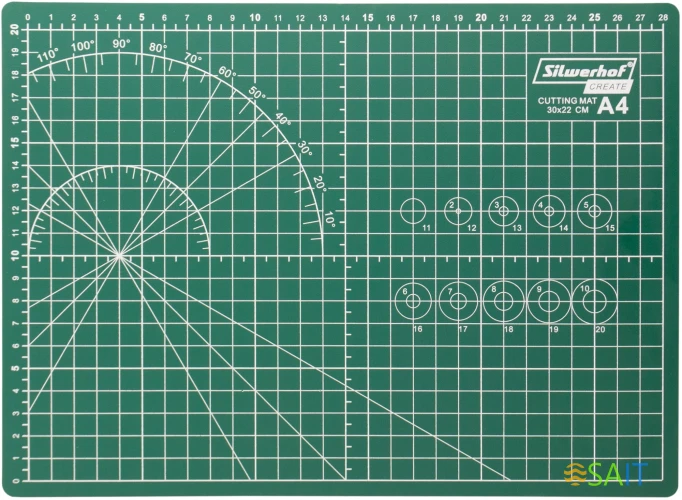 Подкладка для резки Silwerhof Create A4 210x297мм пластик зеленый