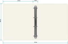 Папка панорама на 4-х кольцах Бюрократ Double Neon DNE0740/4RLETT A4 пластик 0.7мм кор.40мм карм.на лиц.стор. салатовый