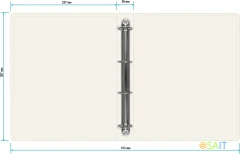 Папка панорама на 4-х кольцах Бюрократ Double Neon DNE0740/4RLETT A4 пластик 0.7мм кор.40мм карм.на лиц.стор. салатовый