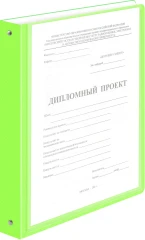 Папка панорама на 4-х кольцах Бюрократ Double Neon DNE0740/4RLETT A4 пластик 0.7мм кор.40мм карм.на лиц.стор. салатовый