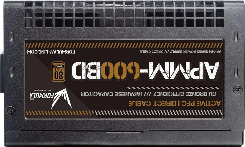 Блок питания Formula ATX 600W APMM-600BD 80+ bronze (20+4pin) APFC 120mm fan 5xSATA RTL