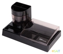 Настольный набор Deli E38254 (16 предметов) пластик черный