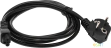 Кабель IEC C5 (3-pin) Евровилка угловой 1.8м (469) черный