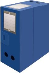 Короб архивный вырубная застежка Бюрократ -BA120BLUE пластик 1мм корешок 120мм 330x245мм синий