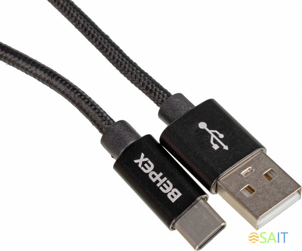 Кабель USB (m)-USB Type-C (m) 2м черный