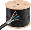 Кабель сетевой Buro BU-CCA-050-OUTDOOR UTP 4 пары cat.5E solid 0.50мм CCA 305м черный outdoor