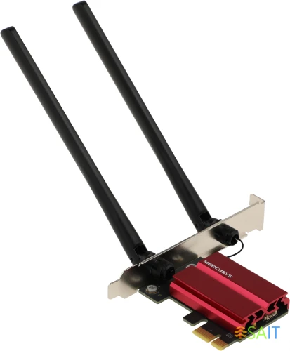 Сетевой адаптер Wi-Fi + Bluetooth Mercusys MA86XE AXE5400 PCI Express (ант.внеш.несъем.) 2ант.