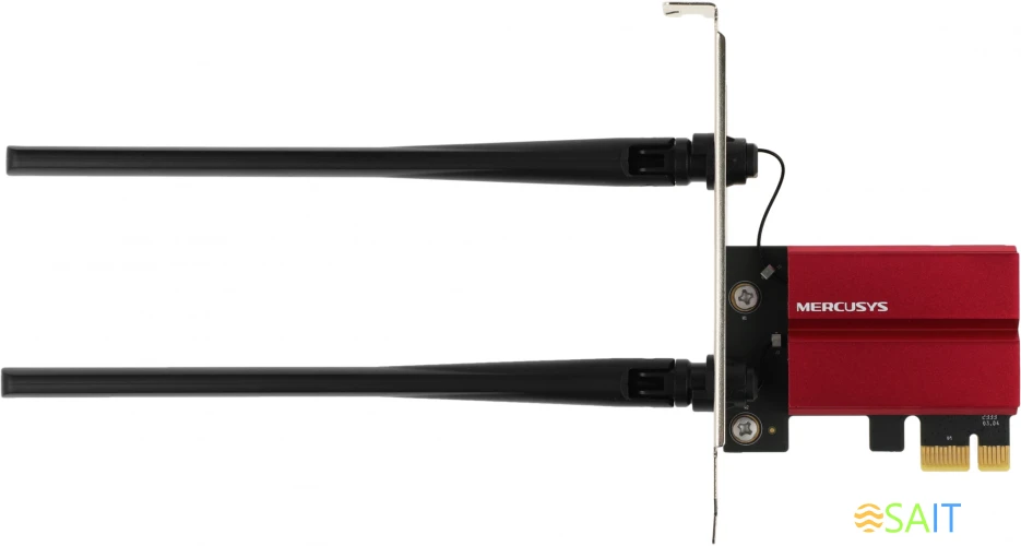 Сетевой адаптер Wi-Fi + Bluetooth Mercusys MA86XE AXE5400 PCI Express (ант.внеш.несъем.) 2ант.