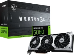 Видеокарта MSI PCI-E 4.0 RTX 5080 16GB VENTUS 3X OC PLUS NVIDIA GeForce RTX 5080 16Gb 256bit GDDR7 2550/21000 HDMIx1 DPx3 HDCP Ret