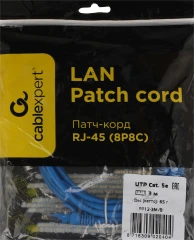 Патч-корд Premier PP12-3M/B 1000Гбит/с UTP 4 пары cat.5E CCA molded 3м синий RJ-45 (m)-RJ-45 (m)