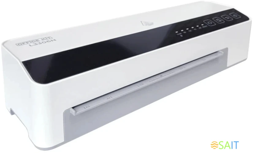 Ламинатор Office Kit L3306N белый/черный A3 (75-250мкм) 100см/мин (6вал.) хол.лам. лам.фото реверс