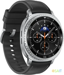 Смарт-часы Samsung Galaxy Watch 8 Classic LTE 46мм 1.34&quot; Super AMOLED корп.серебристый рем.черный (SM-L505FZKACAU)