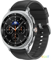 Смарт-часы Samsung Galaxy Watch 8 Classic LTE 46мм 1.34&quot; Super AMOLED корп.серебристый рем.черный (SM-L505FZKACAU)