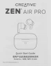 Гарнитура внутриканальные Creative Zen Air Pro белый беспроводные bluetooth в ушной раковине (51EF1090AA000)