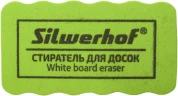 Стиратель Silwerhof Daily для досок фетр 10.7x5.7x2см зеленый магнитный