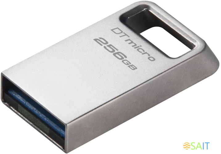 Флеш Диск Kingston 256Gb DataTraveler Micro DTMC3G2/256GB USB3.0 серебристый