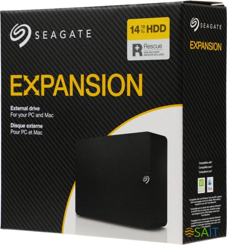 Жесткий диск Seagate USB 3.0 14Tb STKP14000400 Expansion 3.5" черный