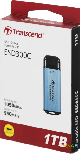 Накопитель SSD Transcend USB-C 1TB TS1TESD300C ESD300 голубой