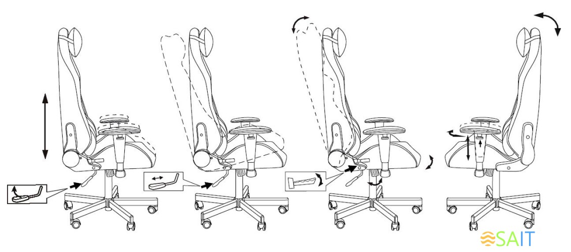 Кресло игровое Knight Neon черный/красный соты эко.кожа с подголов. крестов. металл