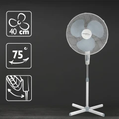 Вентилятор напольный Scarlett SC-SF111B27 40Вт скоростей:3 белый/серый