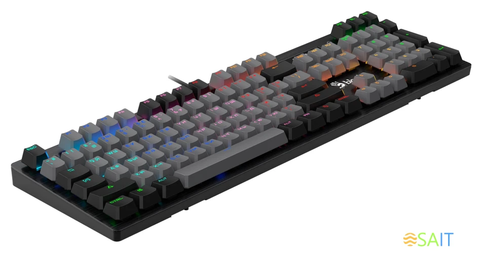 Клавиатура A4Tech Bloody B828N механическая черный/серый USB for gamer LED (B828N (GREY+BLACK))