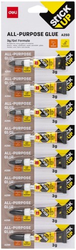 Клей универсальный Deli Stick up EA250 3гр прозрачный блистер