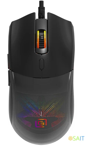 Мышь Оклик 714GM черный оптическая 7200dpi USB 6but (1620717)