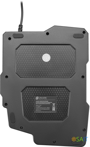 Игровой блок Оклик 701G IRON FIST черный USB for gamer LED (подставка для запястий) (1196590)