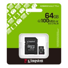 Карта памяти Kingston Canvas Select Plus 64GB (SDCS3/64GB)